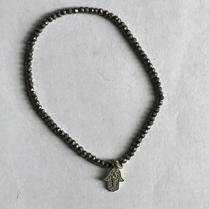Nice silver bracelet with sparkly pendant